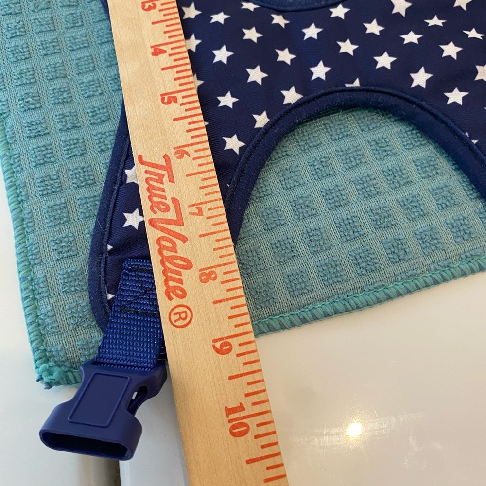 I ♥️ U “Doggy Harness” Size XS/Small? Navy Blue w/White Stars EUC SEE BELOW - Picture 6 of 6